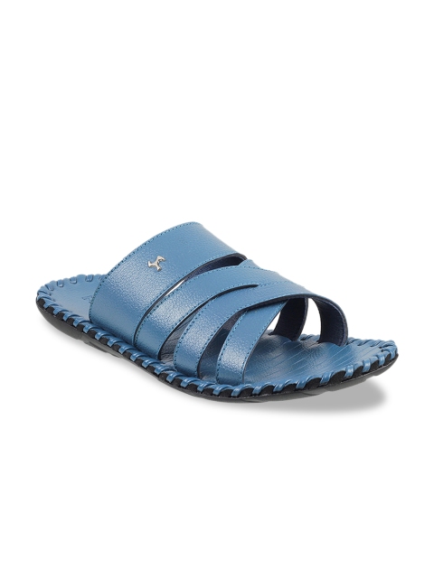 

Mochi Men Blue Leather Comfort Sandals