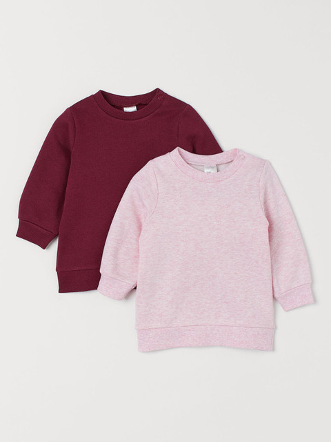 

H&M Kids Red & Pink 2-pack Cotton Sweatshirts