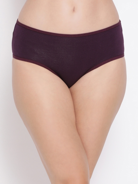 

Clovia Women Purple Printed Mid-Rise Hipster Brief PN3374A153XL