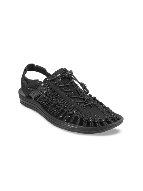 

Mochi Men Black Leather Sandals