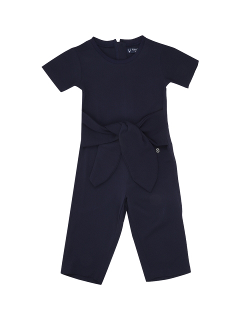 

Allen Solly Junior Girls Navy Blue Solid Basic Jumpsuit