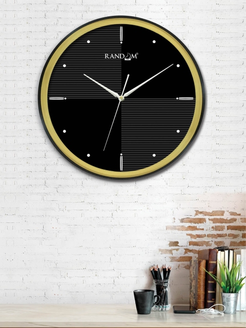 

RANDOM Black & Grey Round Printed 30 cm Analogue Wall Clock