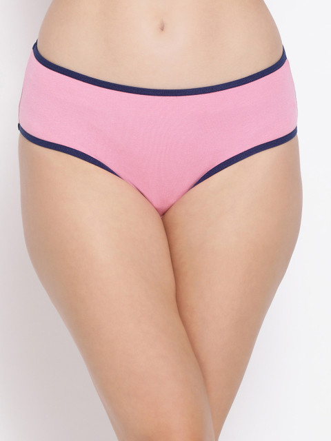 

Clovia Women Pink Printed Mid-Rise Hipster Brief PN3363P223XL