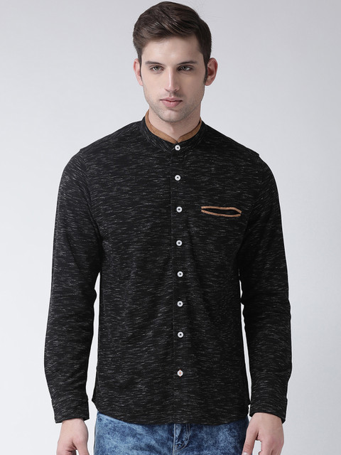 

Club York Men Black Regular Fit Solid Casual Shirt