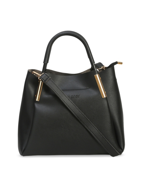 

LEGAL BRIBE Black Solid Handheld Bag