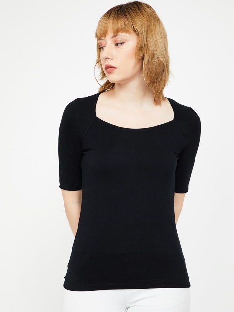 

CODE by Lifestyle Women Black Solid Top