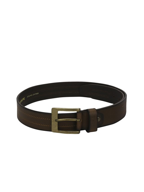 

Red Tape Men Brown Solid Leather Belt