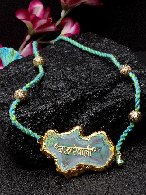 

DUGRISTYLE Blue & Gold-Toned Copper Necklace