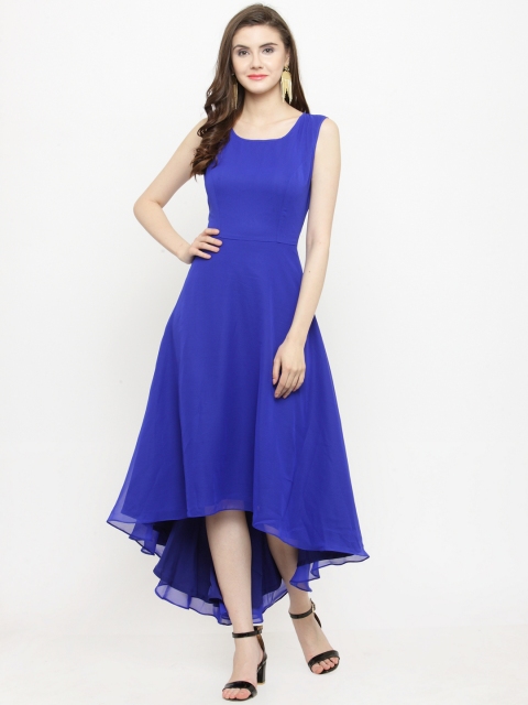 

Just Wow Women Blue Solid Fit and Flare Dress