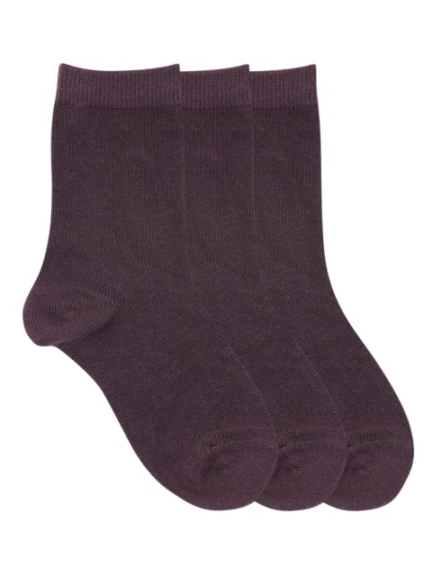 

Mustang Kids Pack of 3 Brown Solid Calf-Length Socks