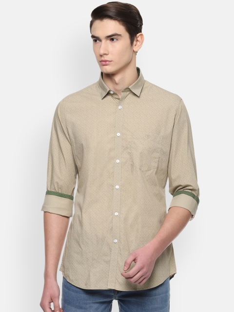 

Van Heusen Sport Men Beige Slim Fit Printed Casual Shirt