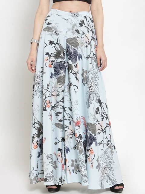 

Just Wow Women Multicoloured Printed Flared Palazzos, Multi