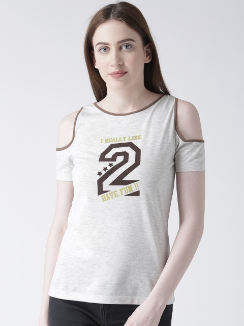 

The Vanca Women Off-White Printed Top