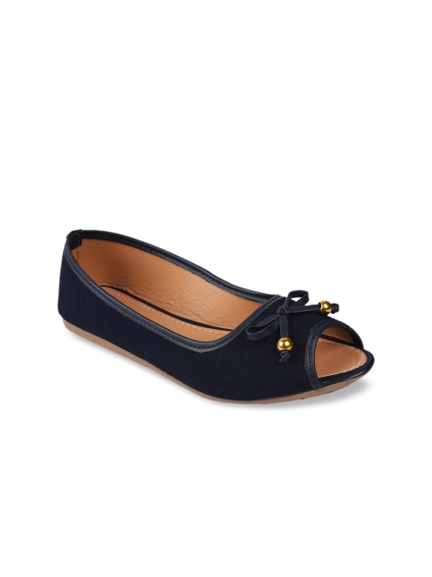

WOMENS BERRY Women Navy Blue Solid Ballerinas