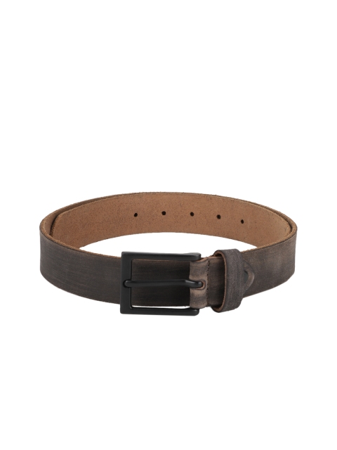 Peter England Men Brown Solid Leather Belt