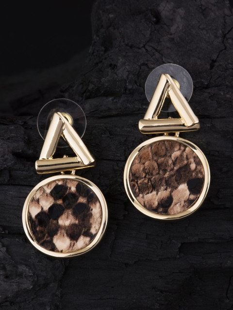 

E2O Gold-Plated & Copper-Toned Geometric Drop Earrings