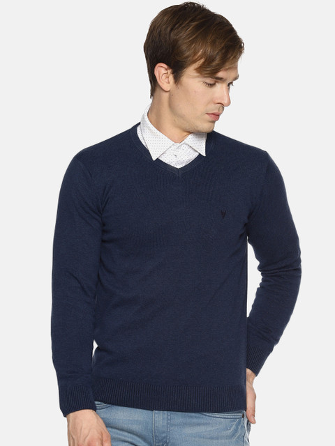 

BLACK BUCK Men Navy Blue Solid Sweater