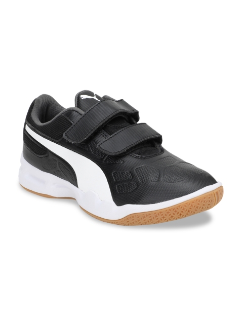

Puma Kids Black Mesh Tenaz V Jr Walking Shoes