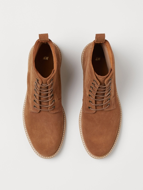 

H&M Men Brown Suede Boots