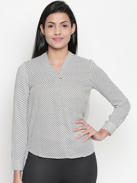 

Annabelle by Pantaloons Women White Printed Formal Top