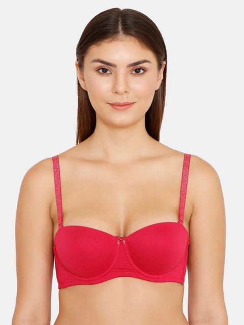 

Zivame Red Solid Underwired Lightly Padded T-shirt Bra ZI101QFASH00RED