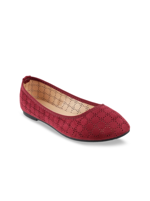 

Mochi Women Maroon Solid Ballerinas