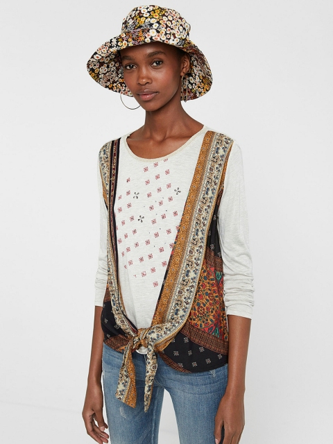 

Desigual Women White Printed Top
