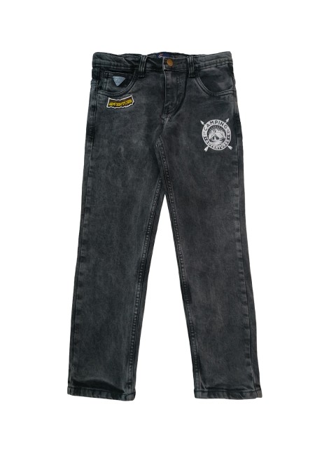 

KiddoPanti Boys Grey Regular Fit Mid-Rise Clean Look Jeans