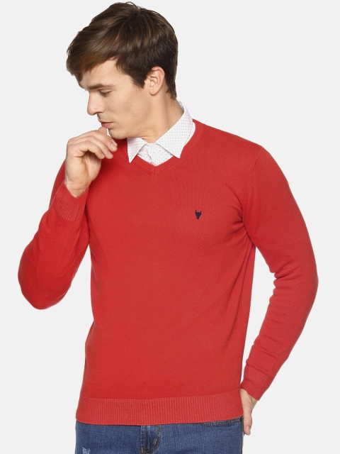 

BLACK BUCK Men Red Solid Sweater
