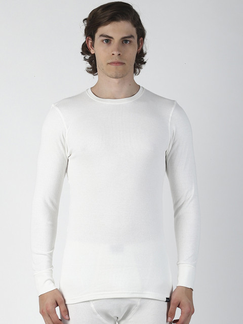 

Force NXT Men White Solid Assorted Thermal T-Shirt