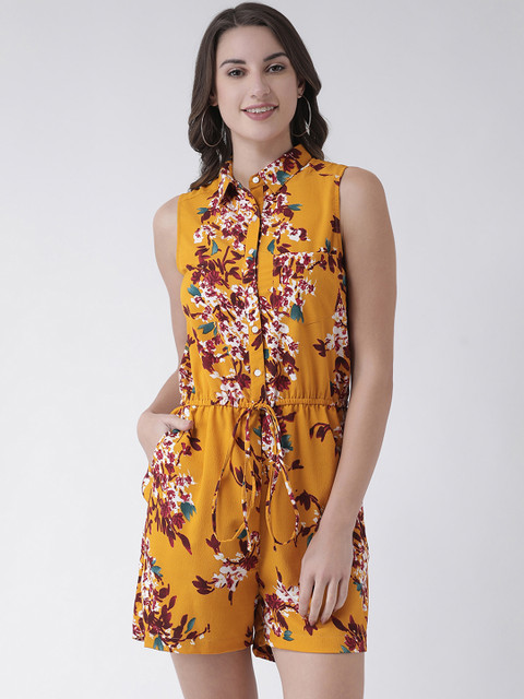 

The Vanca Women Yellow & Red Printed Playsuit