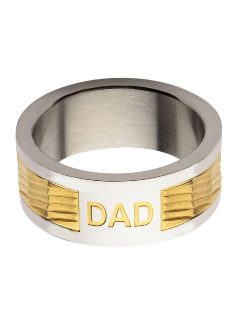 

Inox Jewelry Women Gold-Toned & Silver-Toned Engraved Handcrafted Finger Ring
