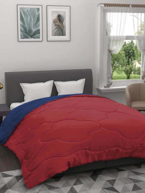 

Status Maroon & Navy Blue Solid Mild Winter 200 GSM Double Bed Comforter