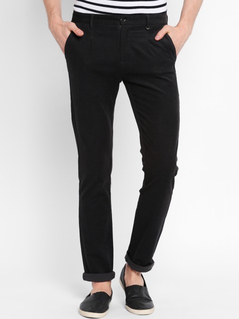 

Rex Straut Jeans Men Green Smart Tapered Fit Solid Regular Trousers