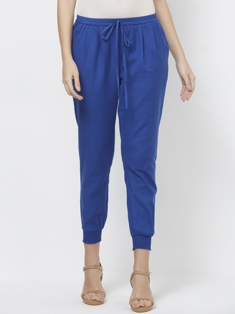 

Fusion Beats Women Blue Regular Fit Solid Joggers