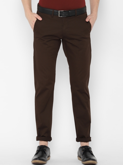 

Allen Solly Men Brown Slim Fit Solid Regular Trousers
