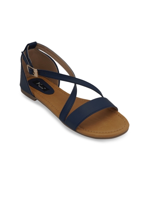 

Kielz Women Navy Blue Solid Open Toe Flats
