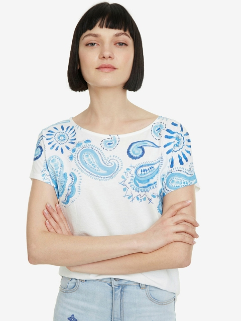 

Desigual Women White Printed Top