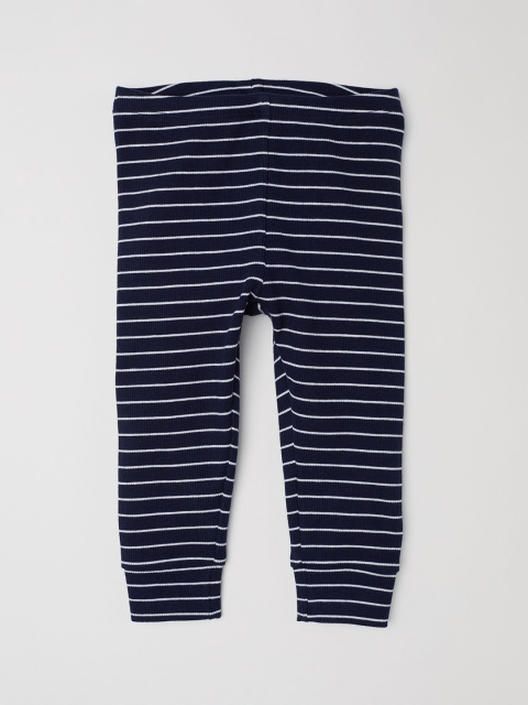 

H&M Boys Blue & White Ribbed Jersey Leggings
