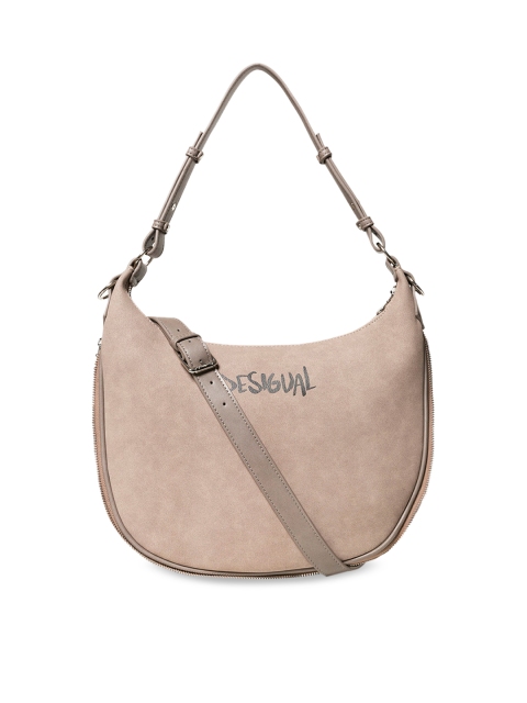 

Desigual Off-White Colourblocked Hobo Bag