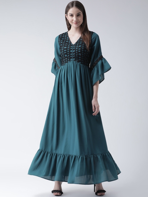 

Texco Women Green Embellished Maxi Dress