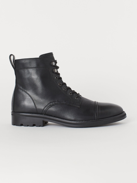 

H&M Men Black Flat Boots