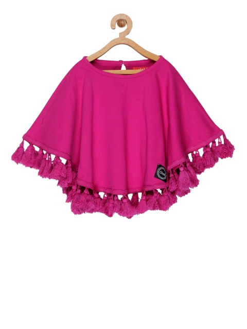 

Olele Girls Pink Solid Kaftan Top