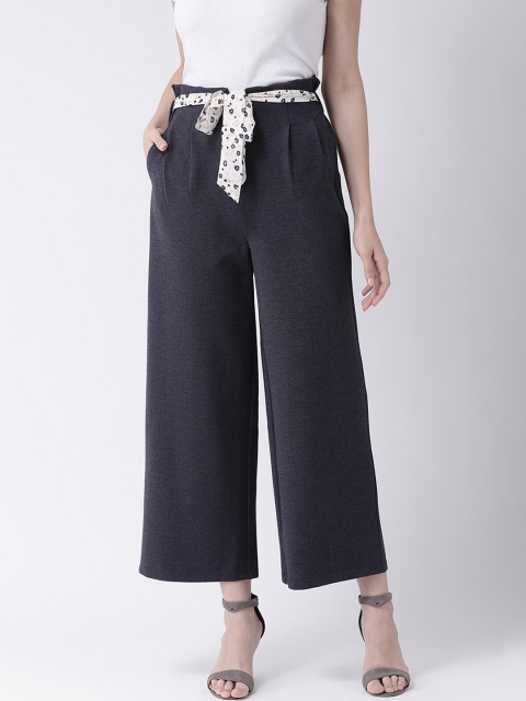 

Leo Sansini Women Grey Solid Flared Parallel Trousers