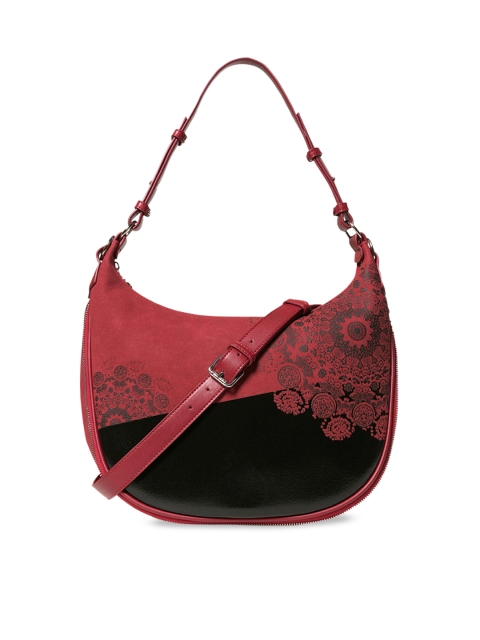 

Desigual Women Red Printed Hobo Bag