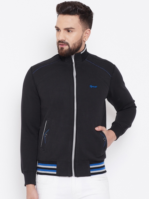 

Spirit Men Black Solid Sweatshirt
