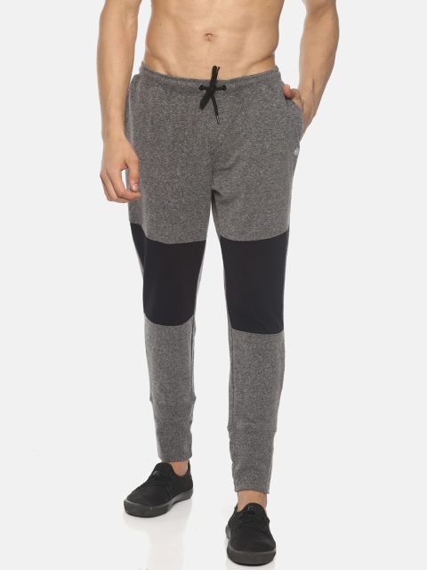 

Soul Space Men Grey & Black Colourblocked Slim-Fit Yoga Joggers, Charcoal