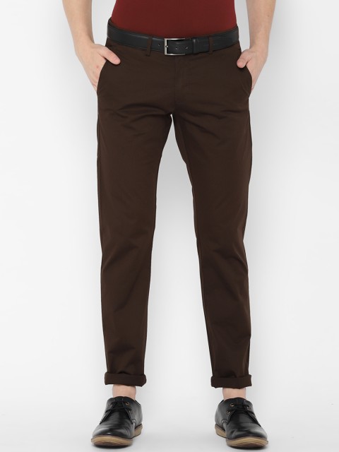 

Allen Solly Men Brown Slim Fit Solid Regular Trousers