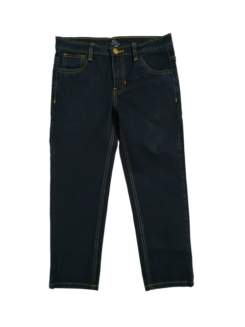 KiddoPanti Boys Navy Blue Mid-Rise Clean Look Jeans