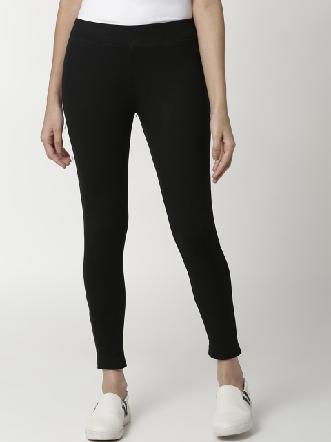 

De Moza Women Black Solid Ankle-Length Skinny-Fit Leggings